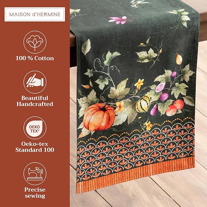 Maison d' Hermine Table runner 100% Cotton Double Layer Table Runners 72 inches - Image 2