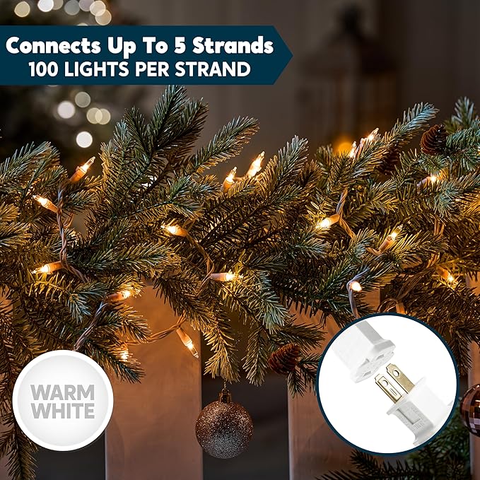 Joiedomi Christmas String Lights Indoor, 300 Mini Warm Fairy Light, 64.5FT - Image 3