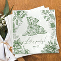 Luxury Personalized Dog Wedding Napkins, Photo Napkins by GiantBigHands