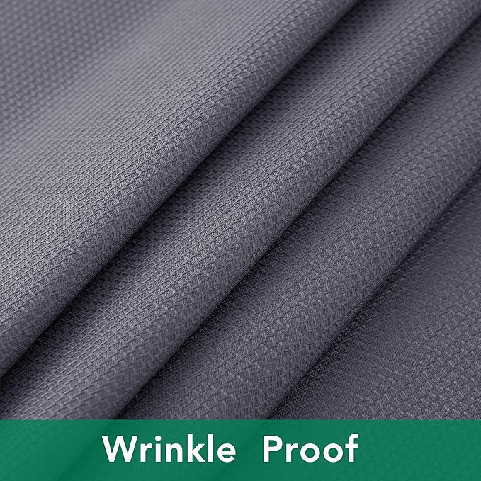 Biscaynebay Textured Fabric Square Tablecloth 54x54 Inch, Dark Grey Water - Image 8