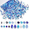 Glass Beads for Jewelry Making -800PCS Blue Crystal Beads for Bracelet Making by ZXOPM