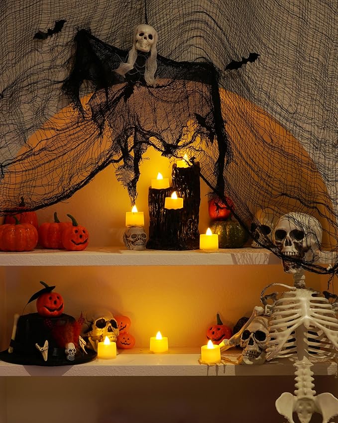 Amagic 50 Pack LED Tea Lights, Flameless Votive Candles, Lasting Electric Fake - Image 3