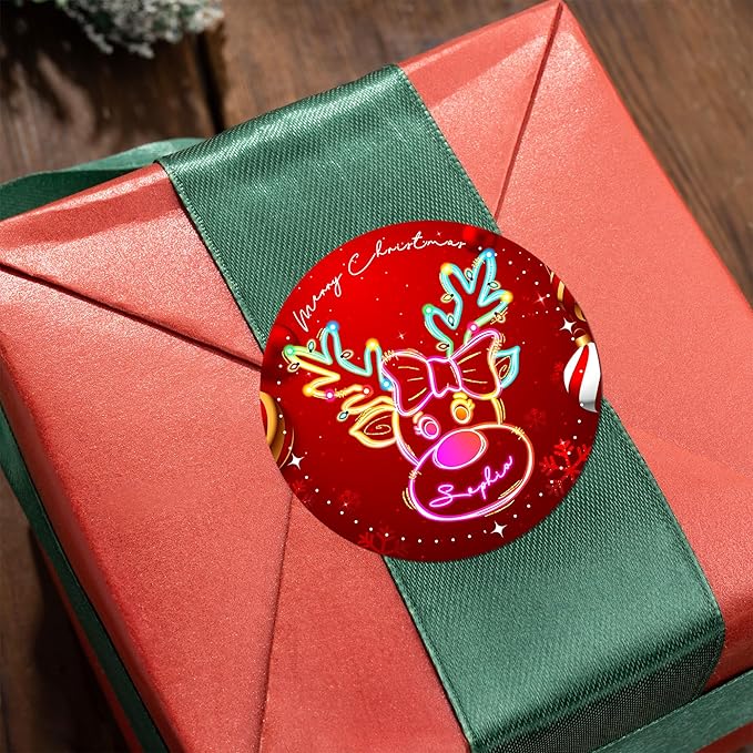 Personalized Christmas Stickers by calliemoment
