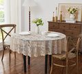 LinenZone Extra Large Linen Round Tablecloth by LinenZone