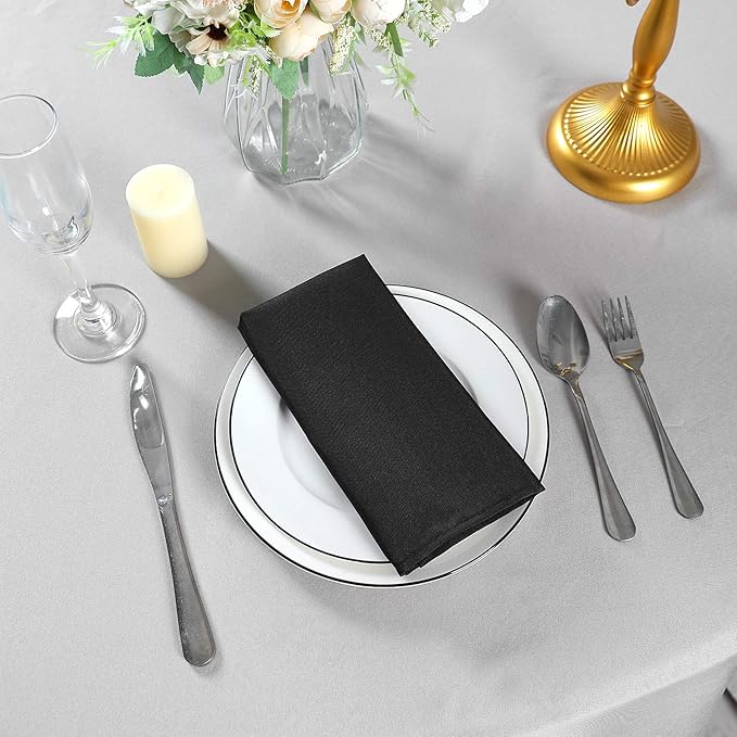 Cloth Napkins 20x20 inch Washable Polyester Dinner Napkins Soft Table Napkins - Image 7