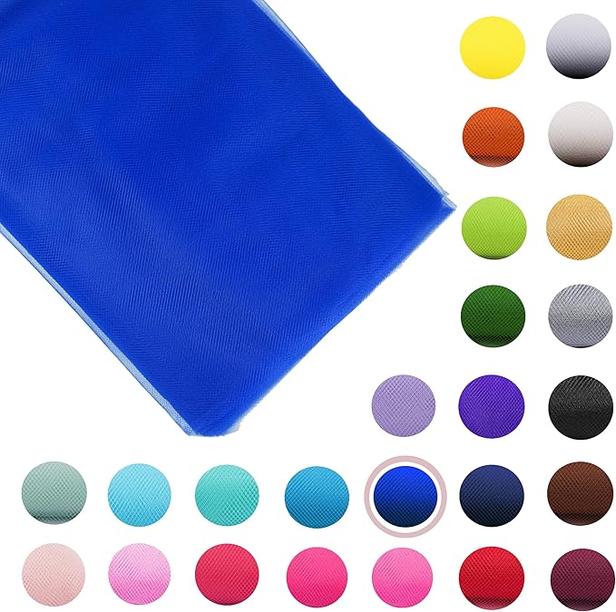 Craft And Party, Royal Blue Fabric Tulle Roll 54 Inch by 40 Yards Fabric Tulle by CraftAndParty