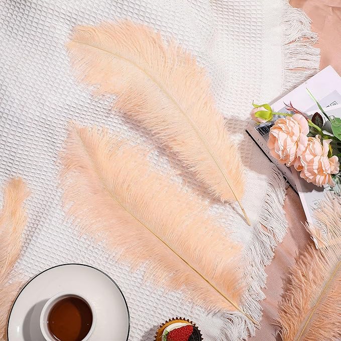 80 Pcs Large Natural Ostrich Feathers Plumes 14-16 Inch Bulk - Image 3