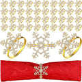 Patelai 100 Pieces Snowflake Napkin Rings Thanksgiving Christmas Napkin Holders by Patelai