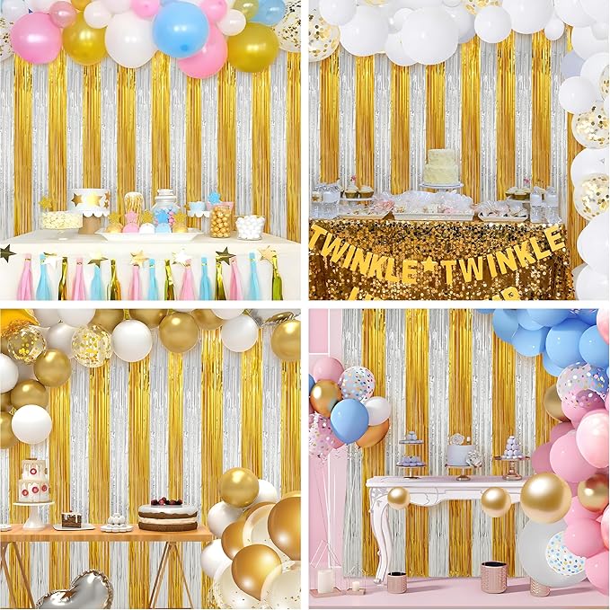 Crosize 2 Pack Foil Fringe Curtains Party Decorations, Door Streamers, Glitter - Image 6