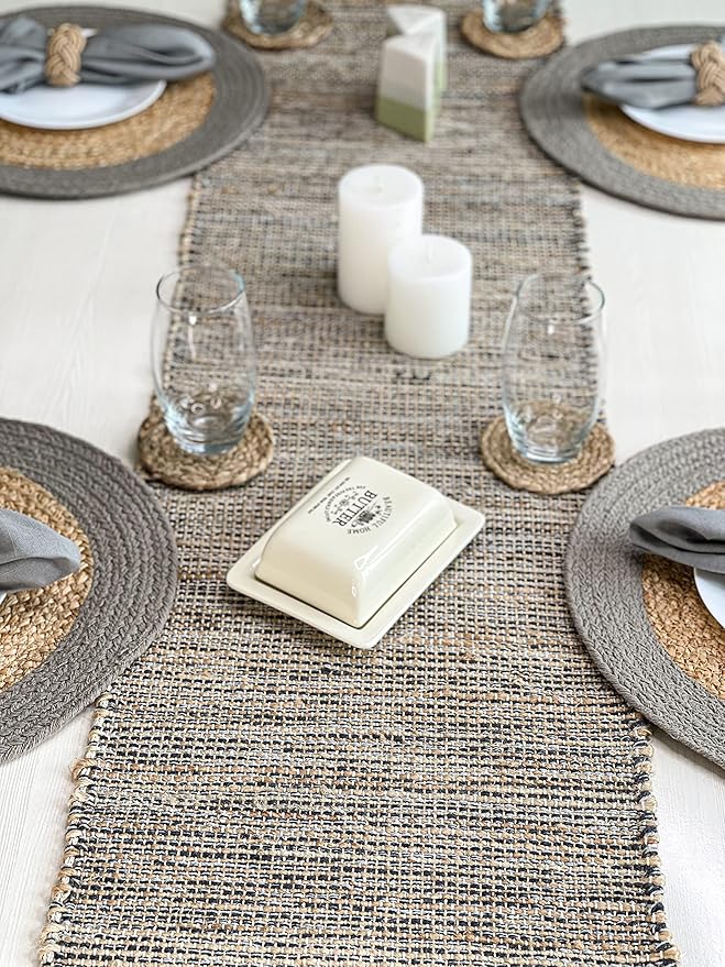 Chardin home Natural Jute Table Runner 13x90 Inch – Vintage Boho Rustic Table - Image 7