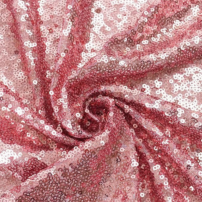 Eternal Beauty Fuchsia Pink Sequin Backdrop, 20x10 Ft Glitter Background - Image 9