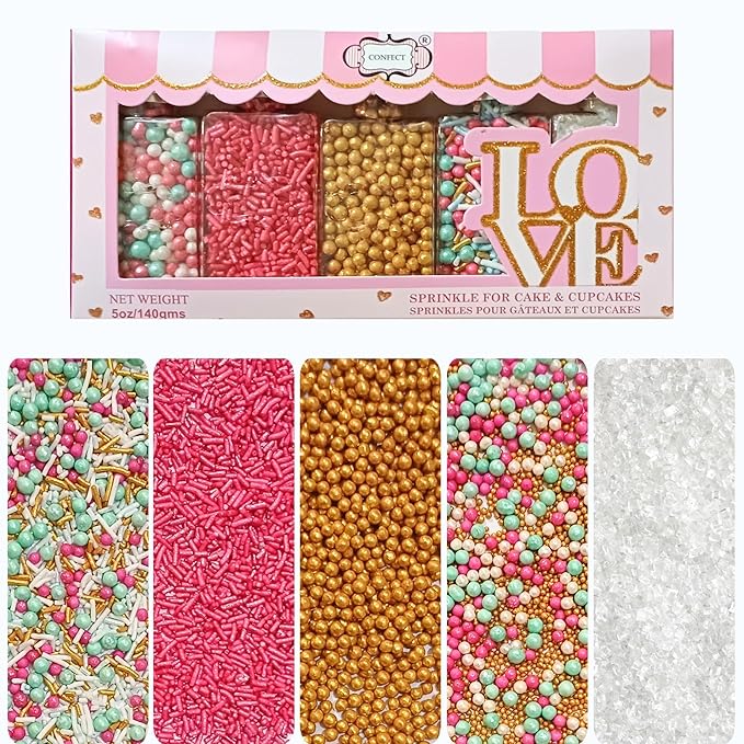 Confect Sprinkles – Princess Party Edible Sprinkles | Mix by CONFECTTHECAKEDECORATINGCO