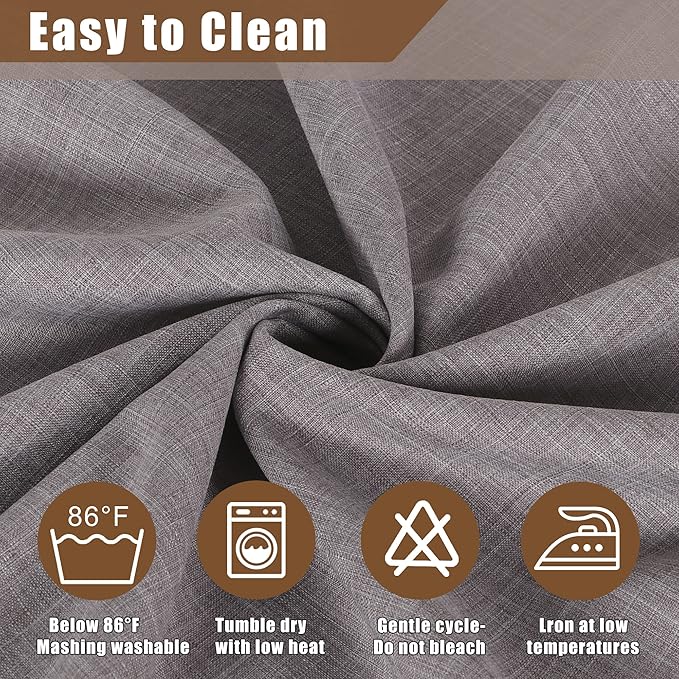 Fitable Faux Linen Table Clothes 2 Pack, Faux Burlap Fabric Tablecloths - Image 5
