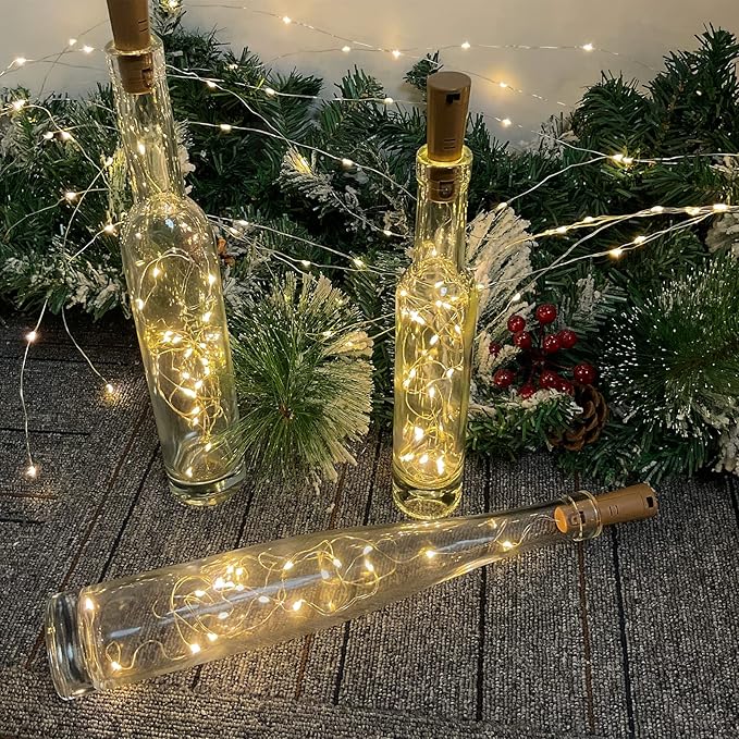 6-Pack LED Bottle Lights with Dual Battery Pack, 6.6ft 20 LEDs, Twice The - Image 9