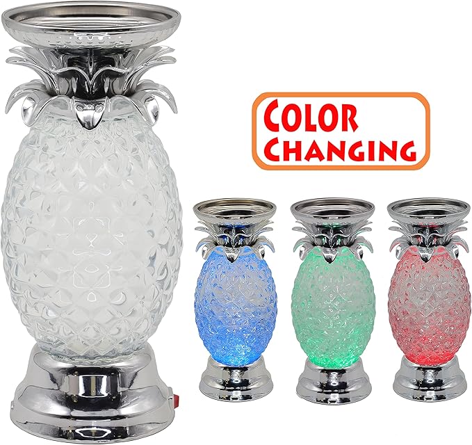 YAKii 9.5" Pineapple LED Color Changing Shine Lamp, Swirling Water Waves Lamp - Image 4