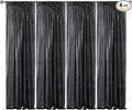 Sugargirl Halloween Black Sequin Backdrop Curtain 4 Panels 2FTx8FT Glitter by Sugargirl
