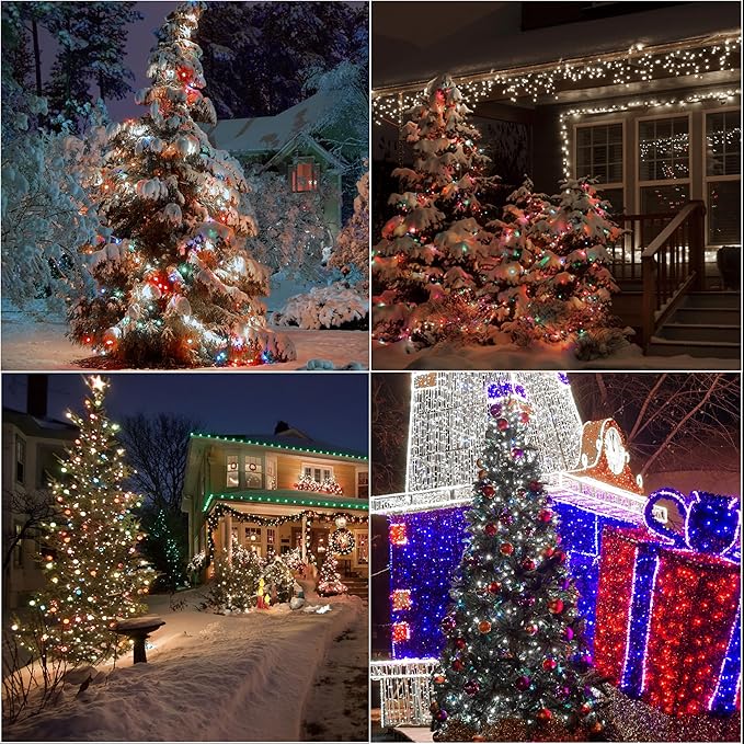 LAMPHOME 33ft Christmas Decorative Mini Lights, 100 LED transparent Wire Fairy - Image 4