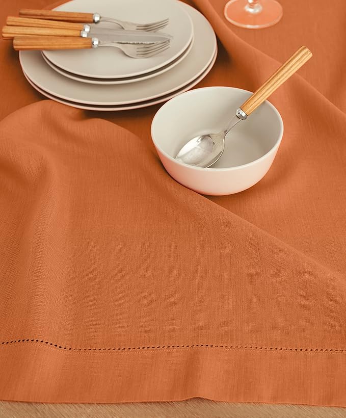 Solino Home Linen Square Tablecloth 52 x 52 Inch - Image 4