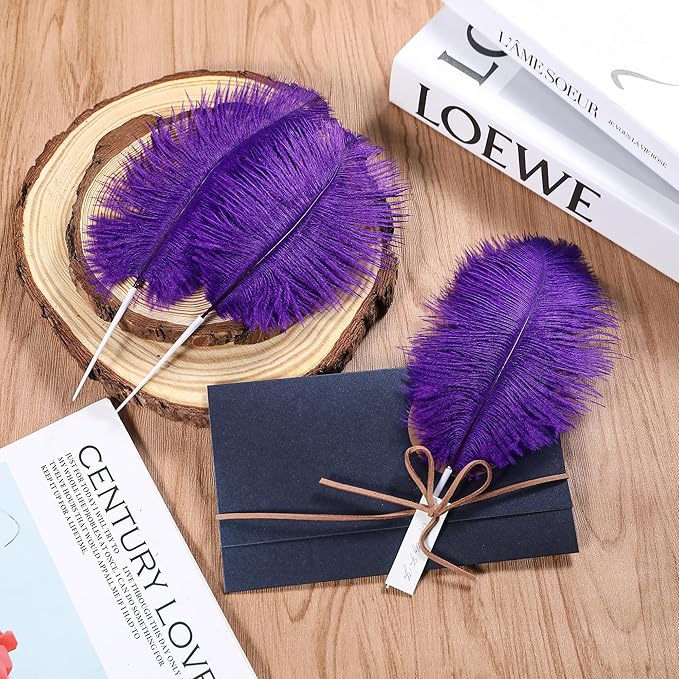 SOGUGOM Purple Craft Ostrich Feathers - Image 6