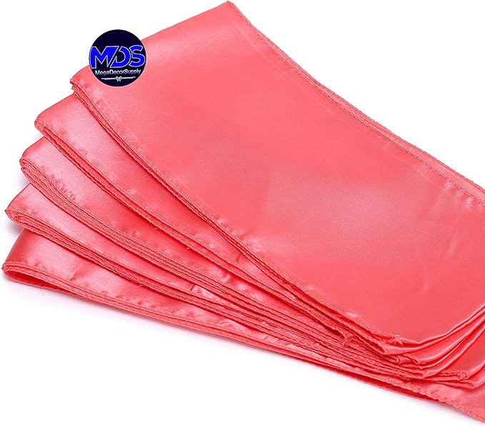 MDS Pack of 50 PCS Satin Chair Sashes Charmeuse Sateen Dining Chair Bows Ribbon - Image 5