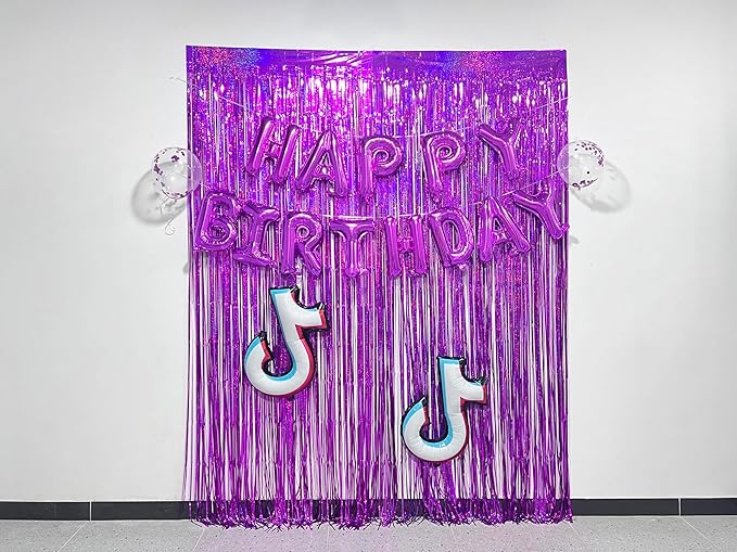 Valentine Backdrop Foil Fringe Curtains Party Decorations - Image 3