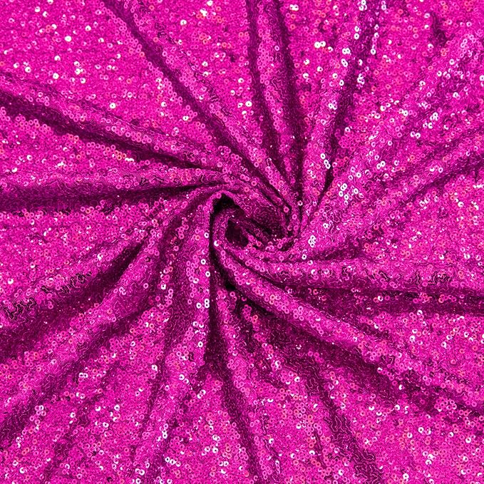 JYFLZQ Hot Pink Sequin Backdrop Curtain 10x10ft Fuchsia Glitter Photo Booth - Image 7