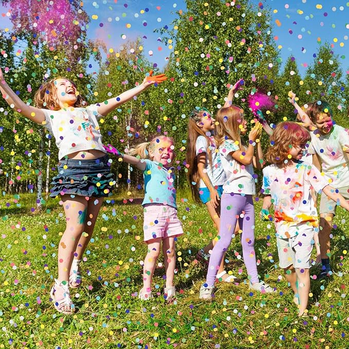 RYKOMO 20000 Pieces 1 Inch Round Tissue Paper Confetti, 7oz Multicolor Table - Image 6