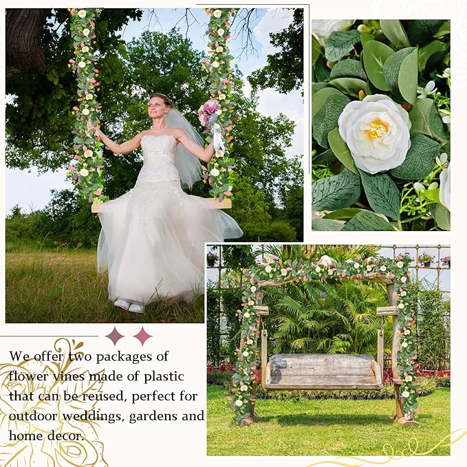 ASTRYAS 2Pcs 6.23Ft Artificial Eucalyptus Garlands - Image 6