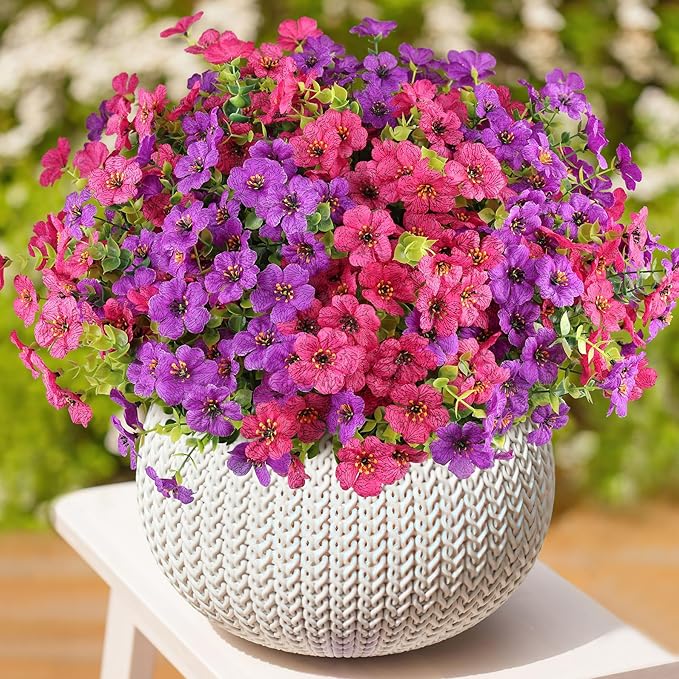 AmyHomie 16 Bundles Artificial Flowers - Image 4