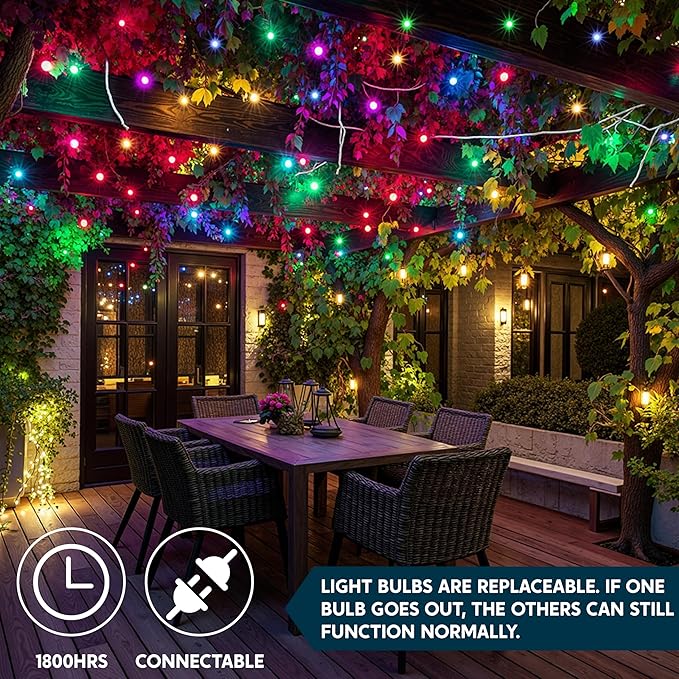 Joiedomi Christmas String Lights Indoor, 200 Mini Multicolor Light - Image 7