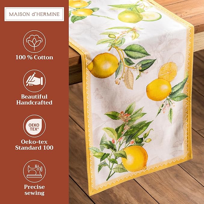 Maison d' Hermine Table Runner 100% Cotton Double Layer Table Runners 108 - Image 2