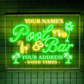 Personalized Pool & Bar Neon Sign, Custom LED Light by LULMicaLedSign