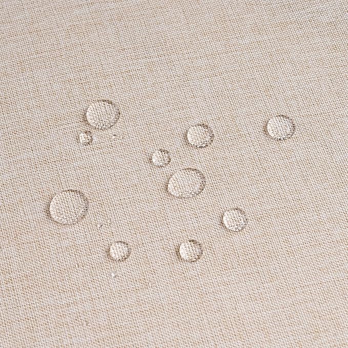 NLMUVW Linen Tablecloth Rectangle 8ft, Rustic Textured Table Cloth Water - Image 4