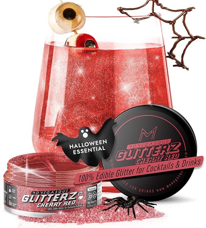 MONÉGASQUE Cherry Red Edible Glitter by MON%C3%89GASQUE