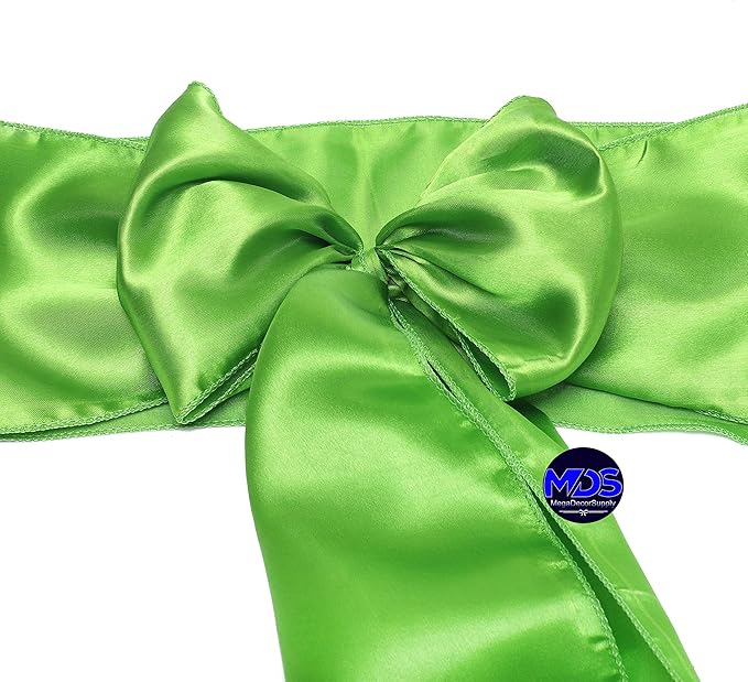 MDS Pack of 75 PCS Satin Chair Sashes Charmeuse Sateen Dining Chair Bows Ribbon - Image 3