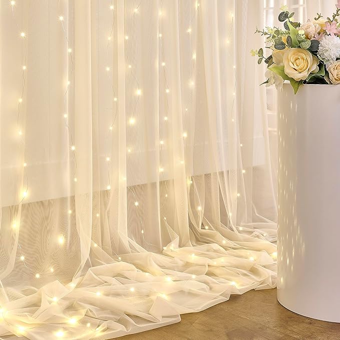 Champagne Sheer Backdrop Curtain - Image 6