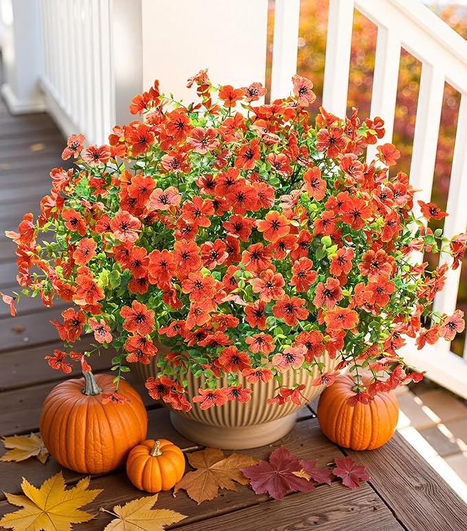 HyeFlora Artificial Fall Flowers Faux Mums by HyeFloraartificialflowers