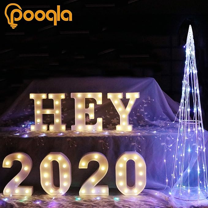 Pooqla LED Marquee Letter Lights Sign, Light Up Alphabet Letter - Image 6