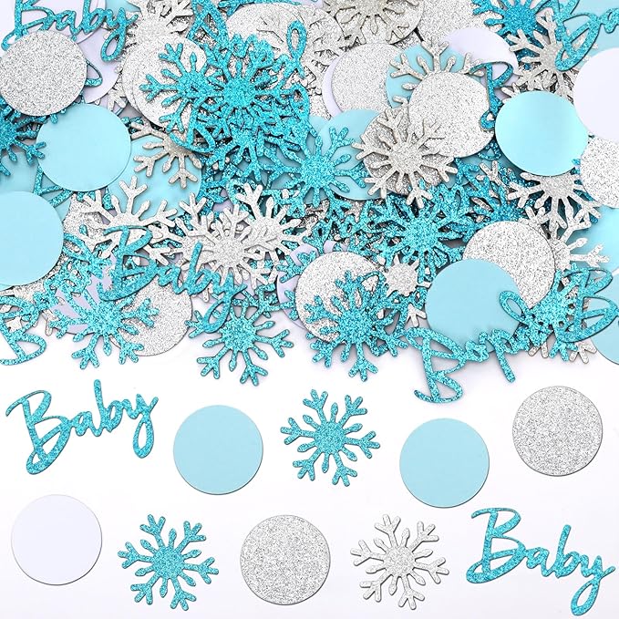 MARFOREVER Winter Baby Shower Table Confetti by MARFOREVER