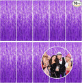 10 Pack Foil Curtain Backdrop Purple Metallic Tinsel Foil Fringe Curtains Photo by KEJ