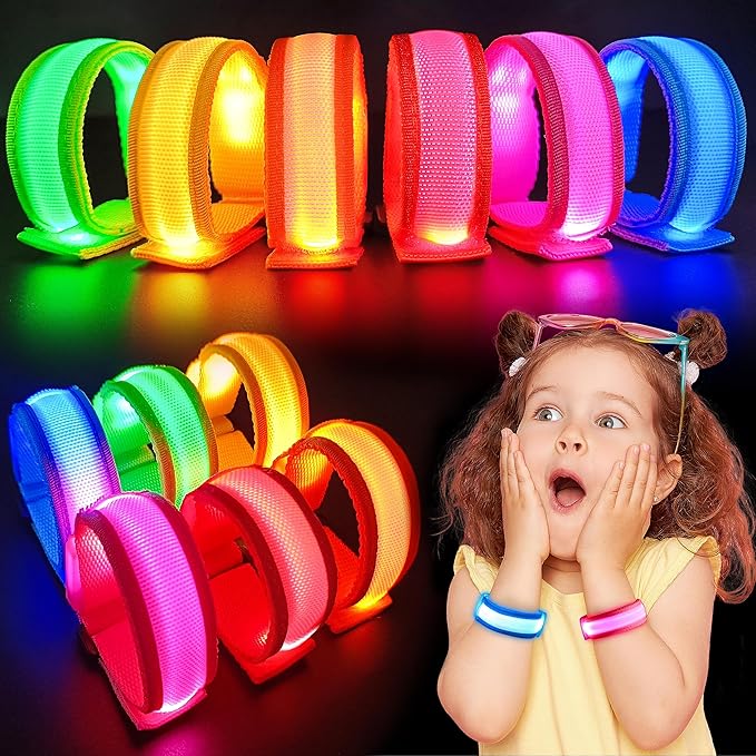 GIFTINBOX 12/6 PCS LED Light Up Bracelets by GIFTINBOX