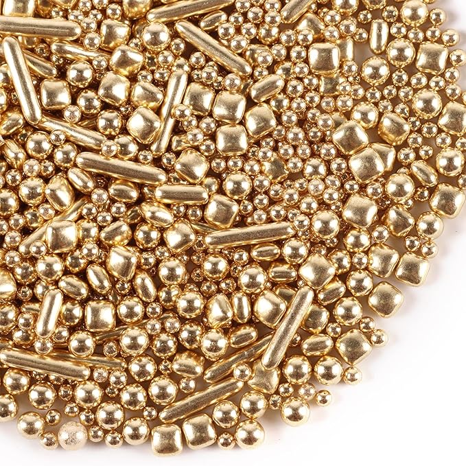 Gold Sprinkles for Cake Decorating, Ice Cream Toppings, 7 Ounces Cake - Image 8