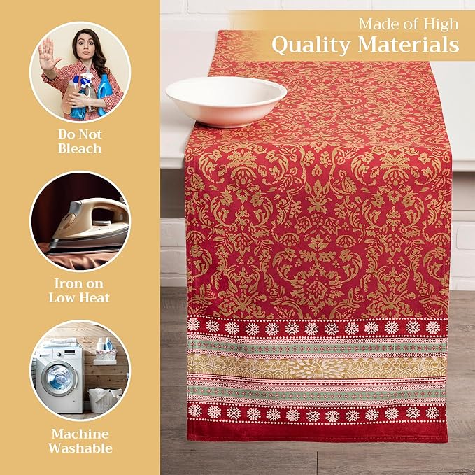 Maison d' Hermine Table Runner 100% Cotton Double Layer Table Runners 108 - Image 3
