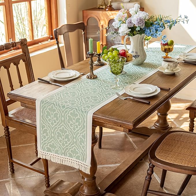 Table Runners 119 Inches, Waterproof Boho Table Runner - Image 2