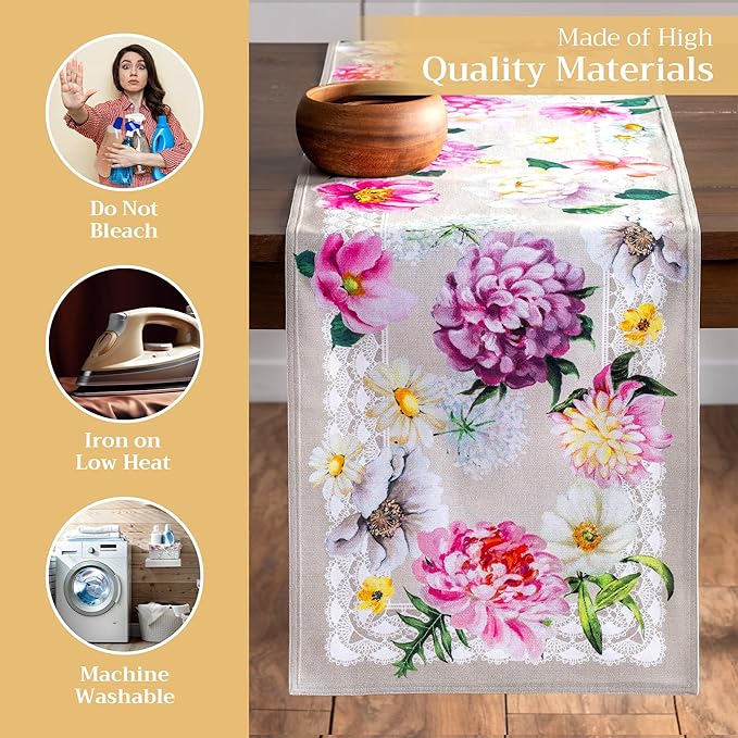 Maison d' Hermine Table Runner 100% Cotton Double Layer Table Runners 108 - Image 3