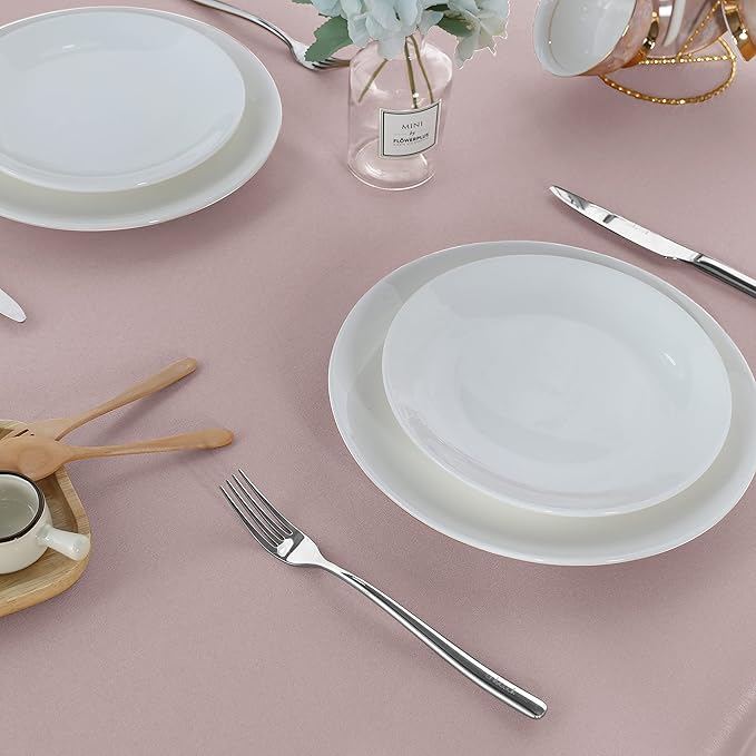 Fitable Rectangle Tablecloth Stain and Wrinkle Resistant Washable Polyester - Image 6