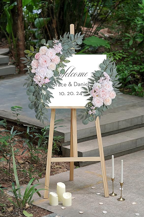 Pink Wedding Arch Flowers Set of 2 - Image 2