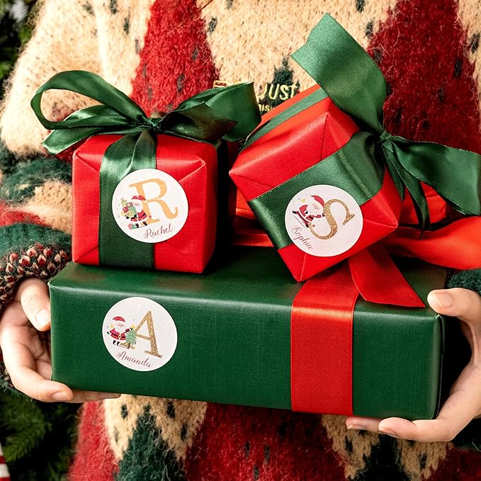 callie moment Personalized Christmas Stickers, Custom Name Waterproof Christmas - Image 4