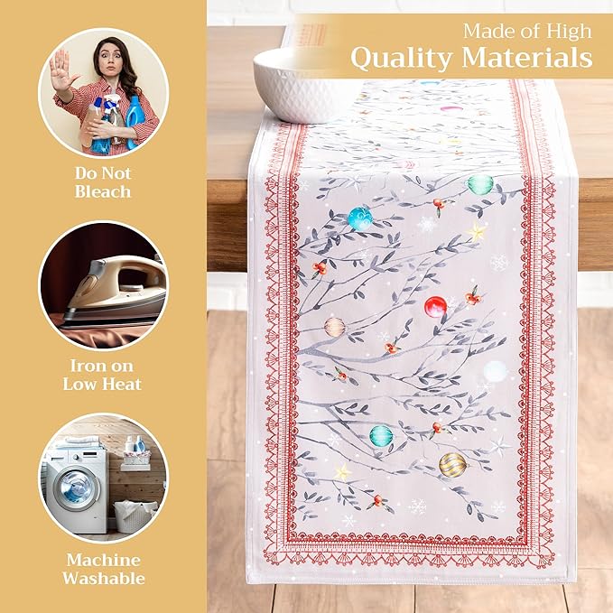 Maison d' Hermine Table Runner 100% Cotton Double Layer Table Runners 108 - Image 3