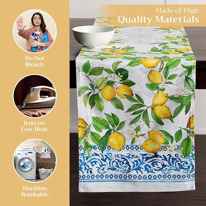 Maison d' Hermine Table Runner 100% Cotton Double Layer Table Runners 72 inches - Image 3